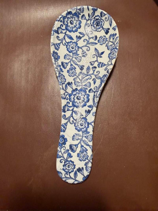 Blue Floral Spoon Rest