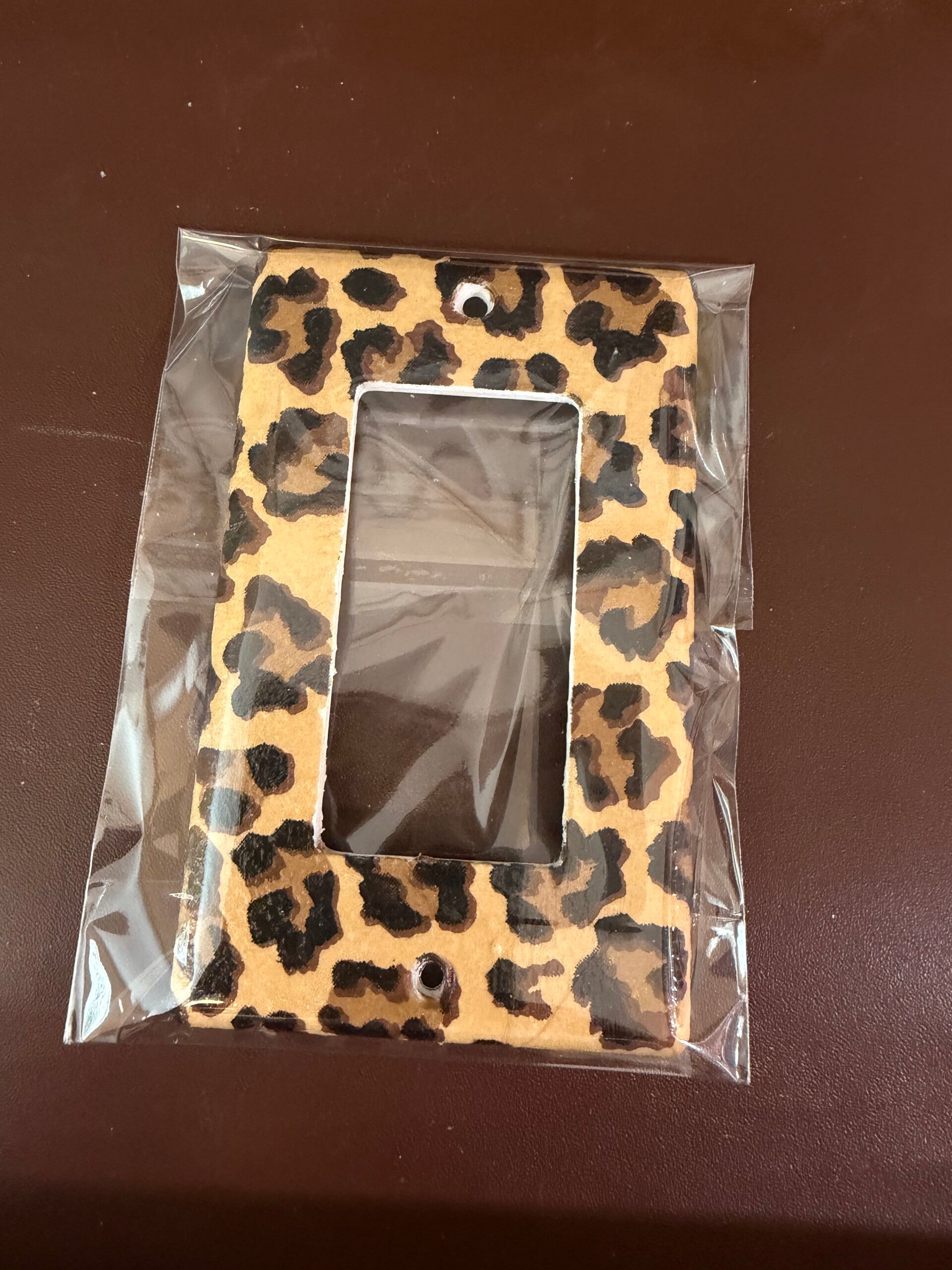 Leopard Print Large Single Light Switch Plate