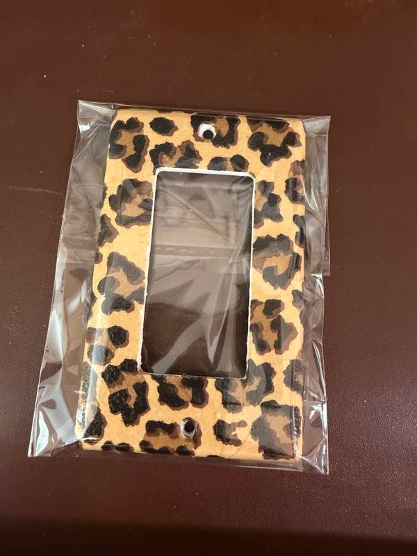 Leopard Print Large Single Light Switch Plate
