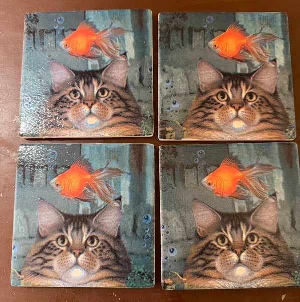 Curious Kitty Coasters