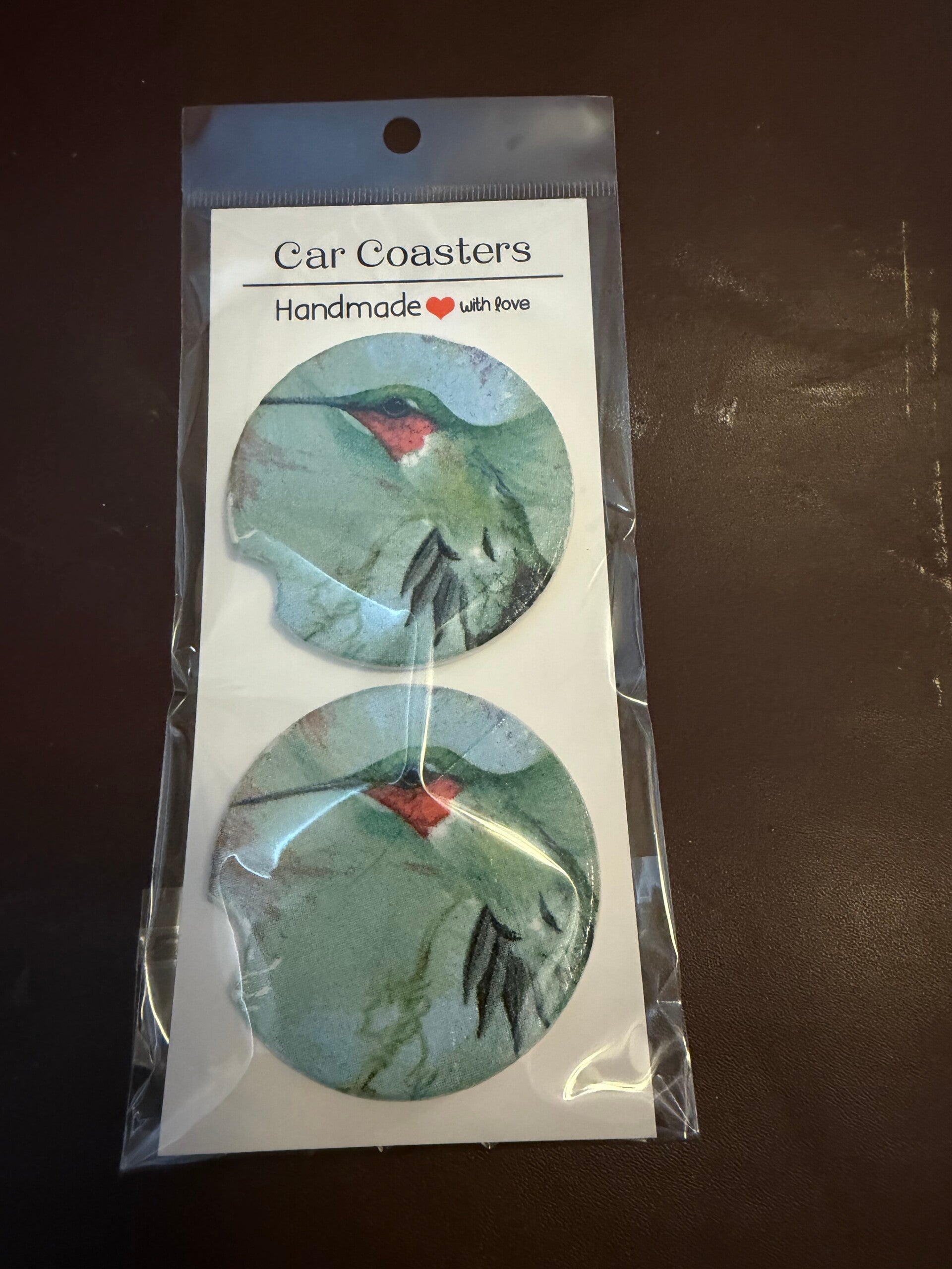 Car Cupholder Coaster Set Hummingbird