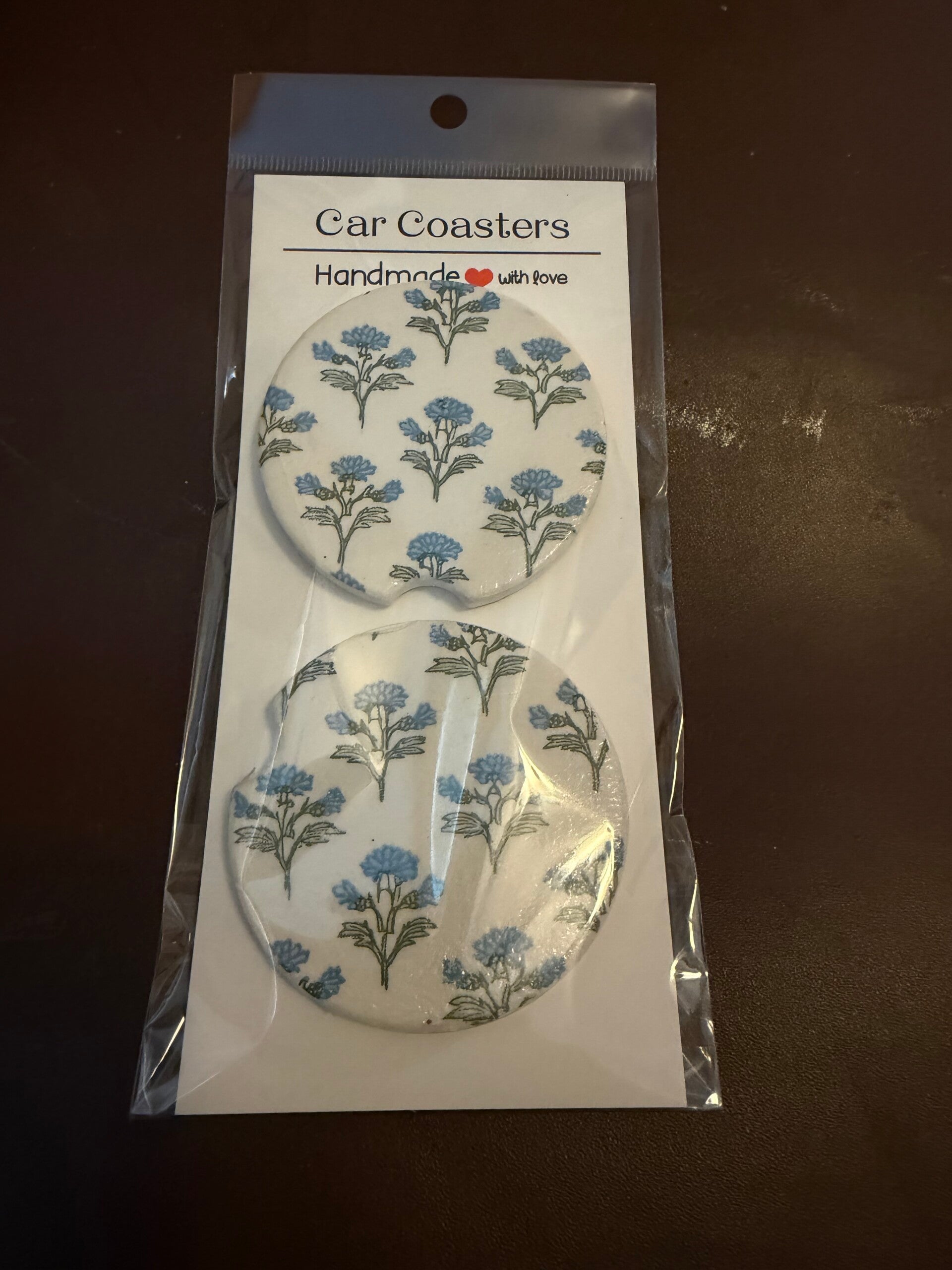 Car Cupholder Coaster Set Cornflower