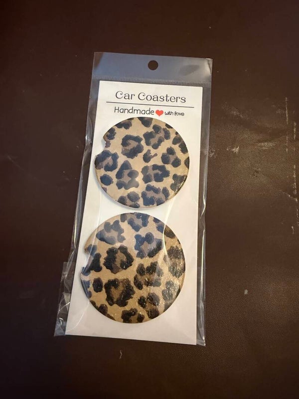 Car Cupholder Leopard Print