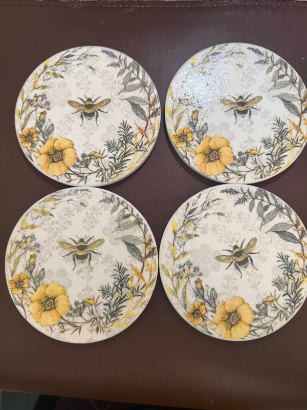 Bee happy Coaster Set