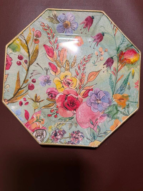 Garden Bouquet Octagon small plate