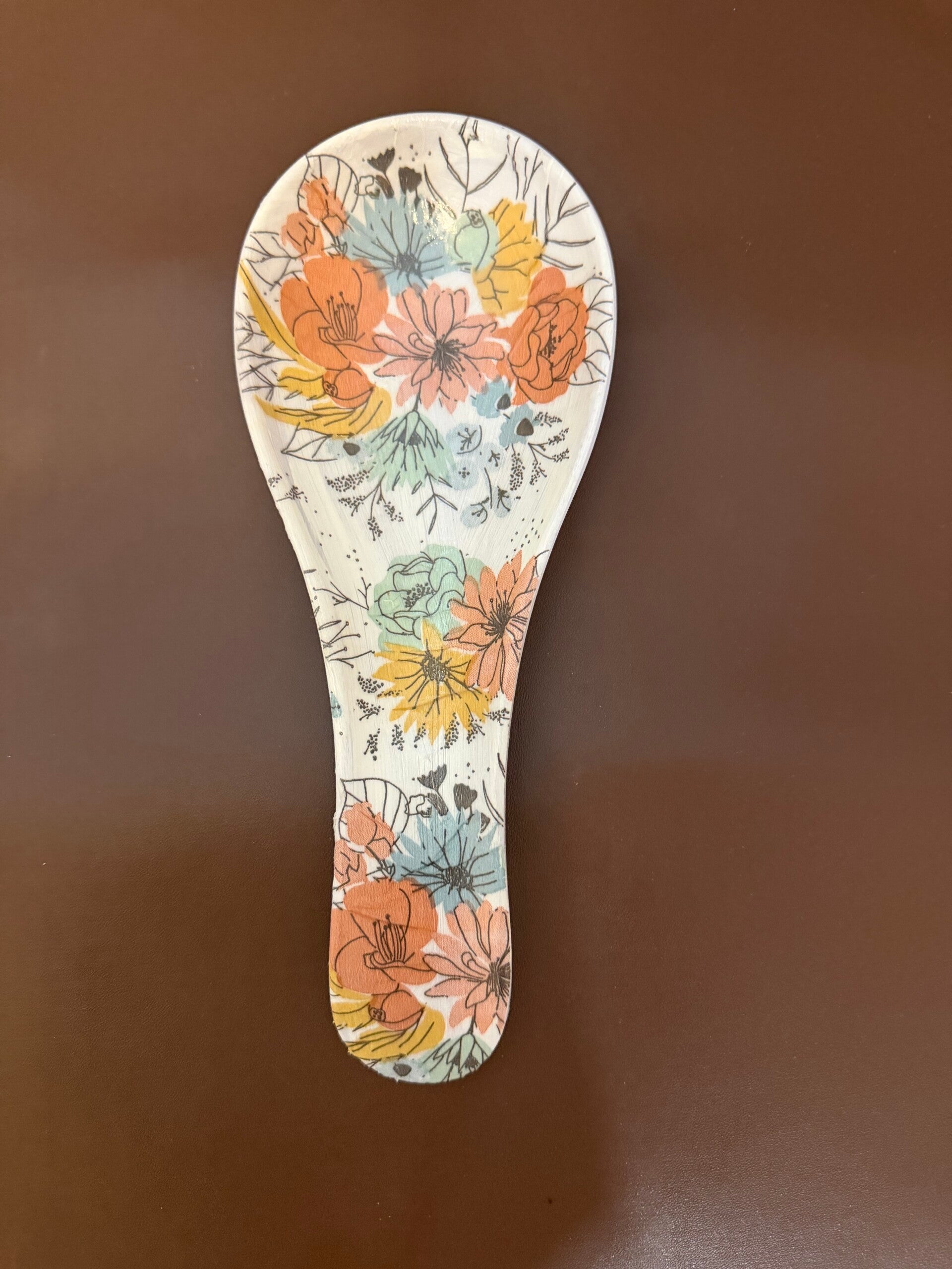 Floral Outline Spoon Rest