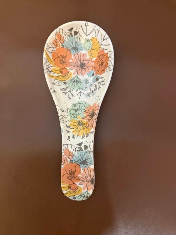 Floral Outline Spoon Rest