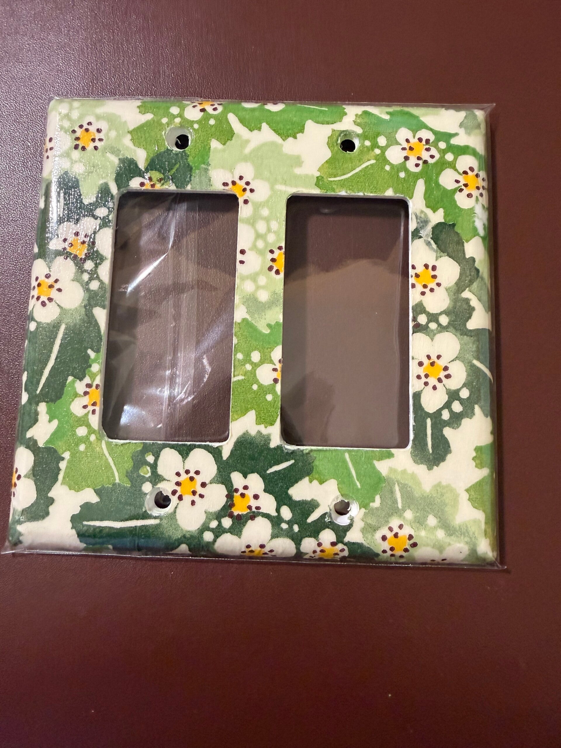 Green and white floral