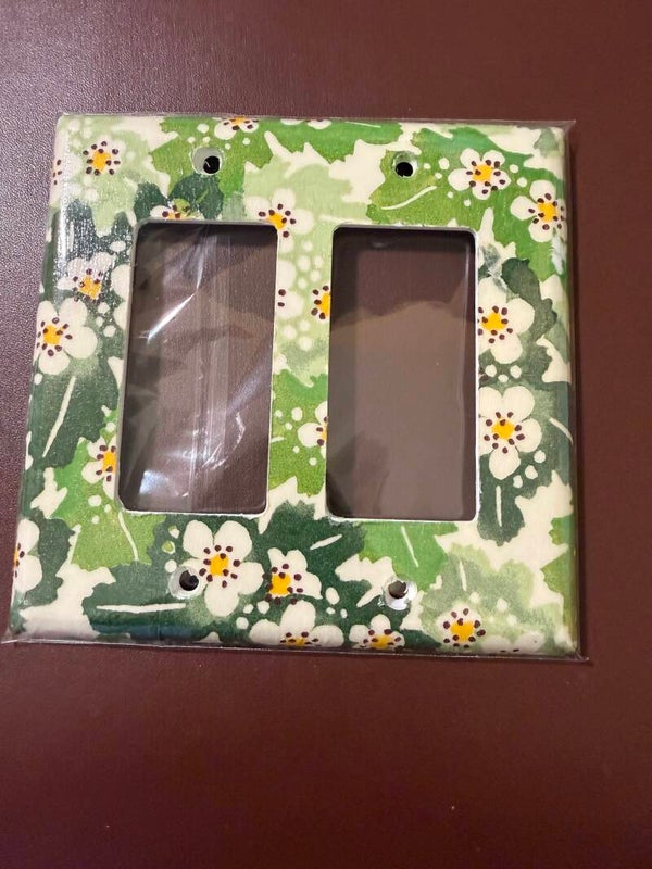 Green and white floral
