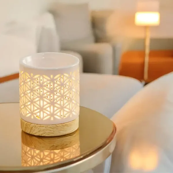 🌸 Brûle Parfum en Céramique – Modèle Flower