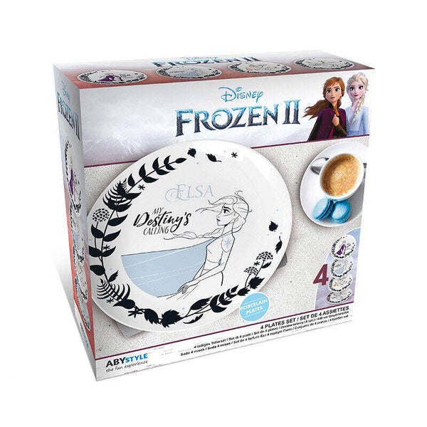 Coffret 4 assiettes La Reine des Neiges