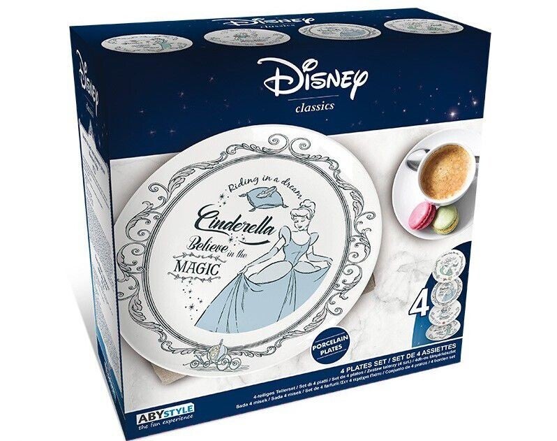 Coffret 4 assiettes Princesses Disney