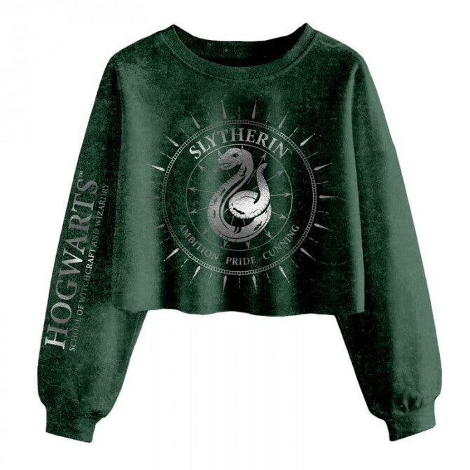 Sweat Crop top Serpentard