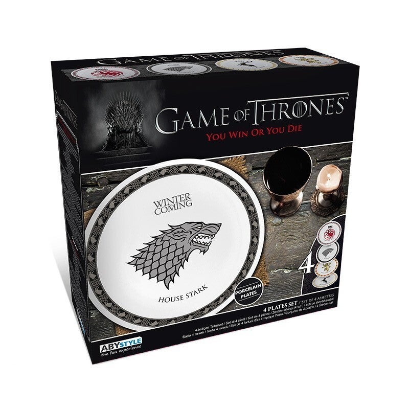 Coffret 4 assiettes Game of Thrones