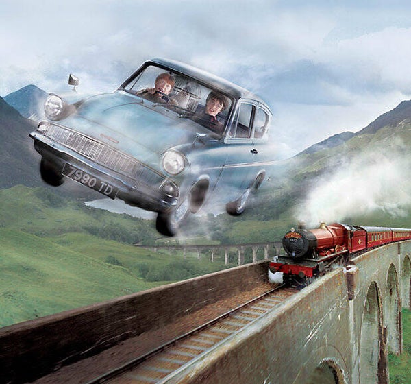 Papier peint panoramique Voiture volante - Harry Potter