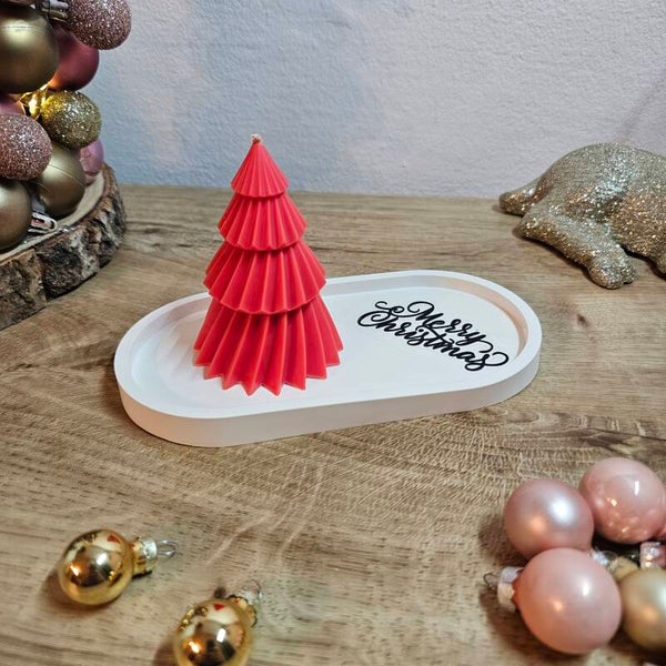 Geschenkeset - Rillentannenbaum mit Untersetzer