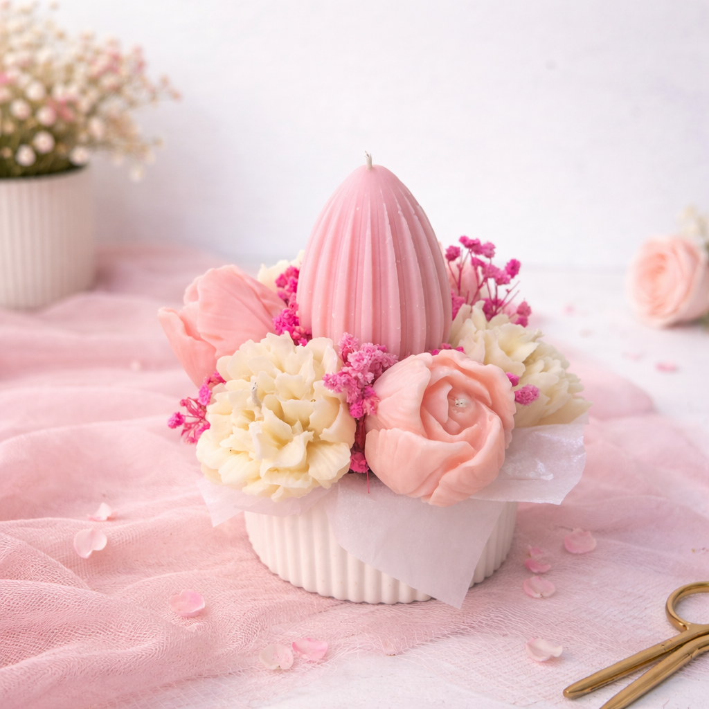 Eternal Spring - Kerzenblumenstrauß