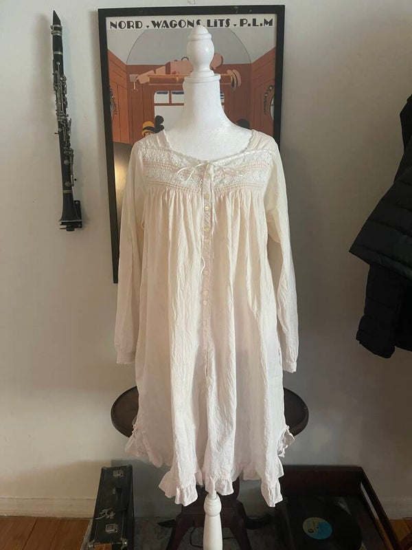 Eileen West Women’s Traditional Knee Length Nightgown S Vintage Cottagecore