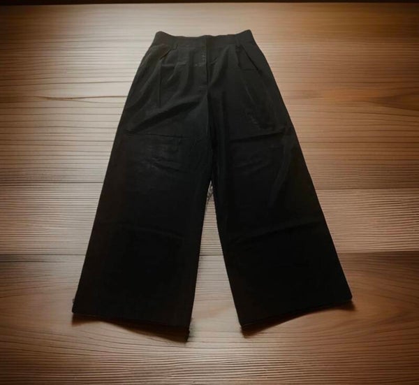 Lafayette 148 Women’s Black Wide Leg Trousers 6 Quiet Luxury Minimalist Office