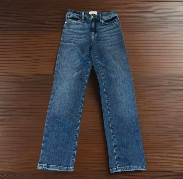 FRAME Le High Skinny Jeans Medium Blue Wash Women's Size 24 Ankle Slim Stretch