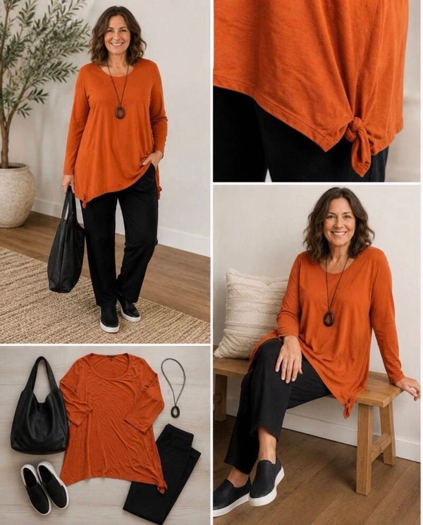 Eileen Fisher Asymmetrical Stretch Tunic Women’s XL Athleisure Loungewear Comfy