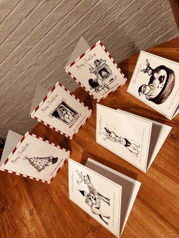 Handgemaakte kerstkaarten