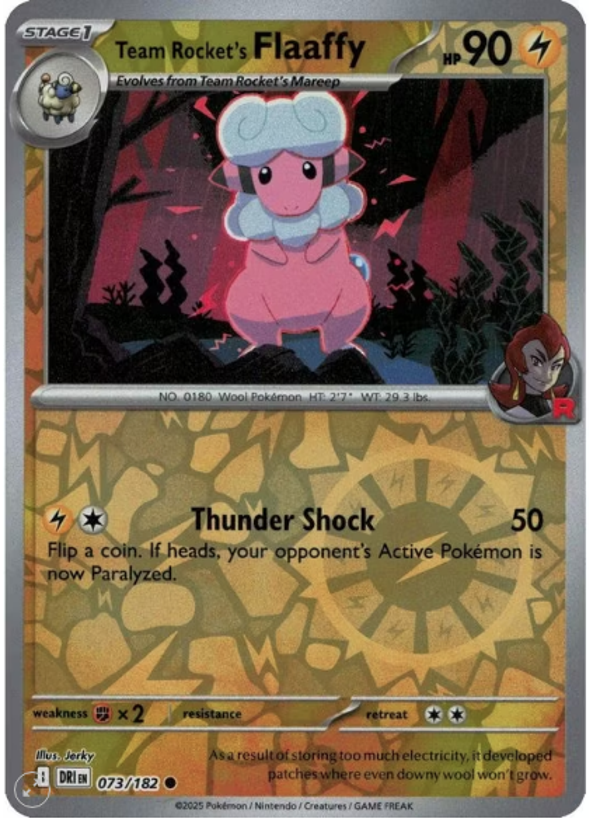 Team Rocket’s Flaaffy – 073/182 – Reverse holo