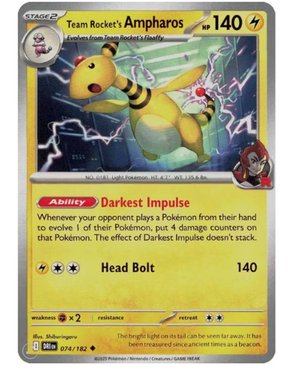 Team Rocket’s Ampharos – 074/182