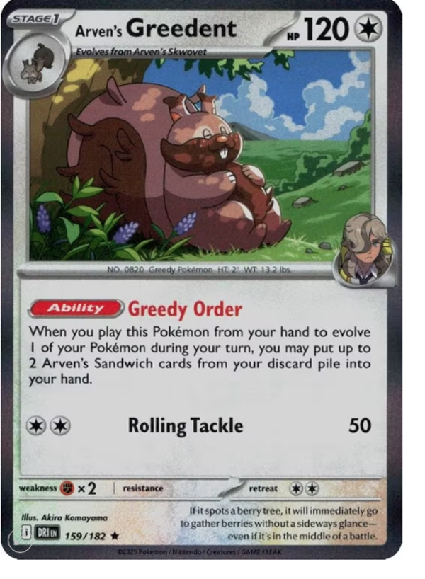 Arven’s Greedent – 159/182 (Holo)