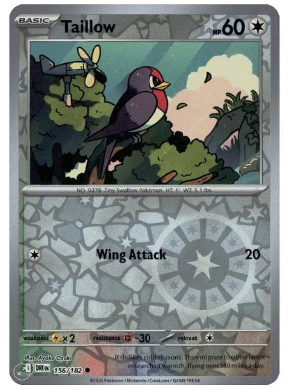 Taillow – 156/182 – Reverse holo