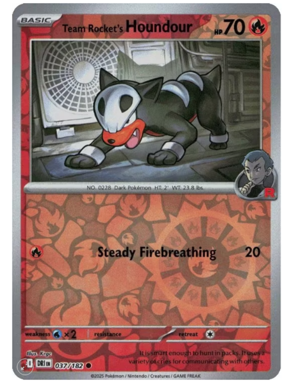 Team Rocket’s Houndour – 037/182 – Reverse kr. 6,00