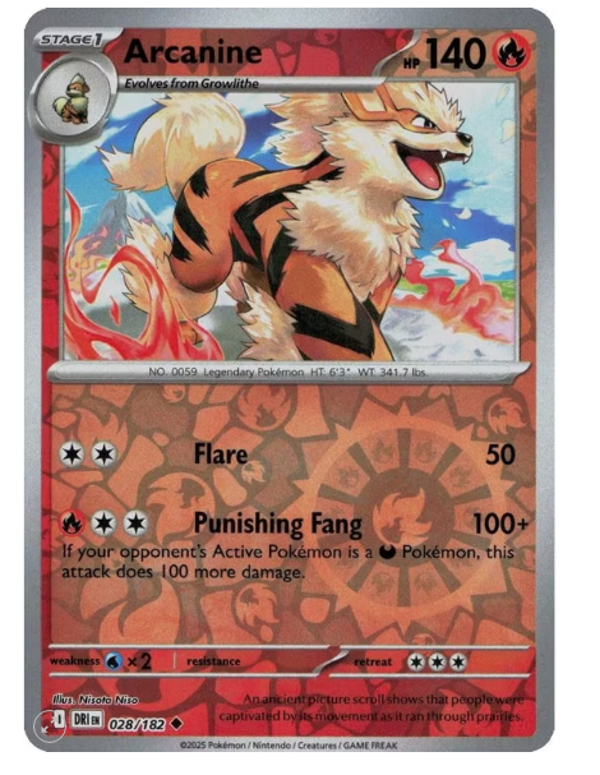 Arcanine – 028/182 – Reverse