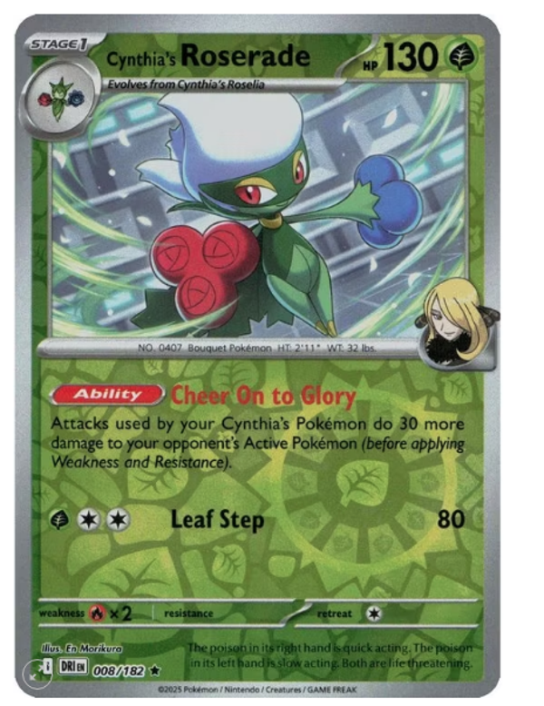 Cynthia’s Roserade – 008/182 – Reverse