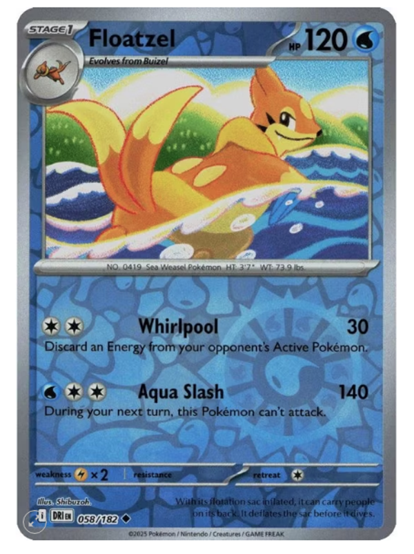 Floatzel – 058/182 – Reverse
