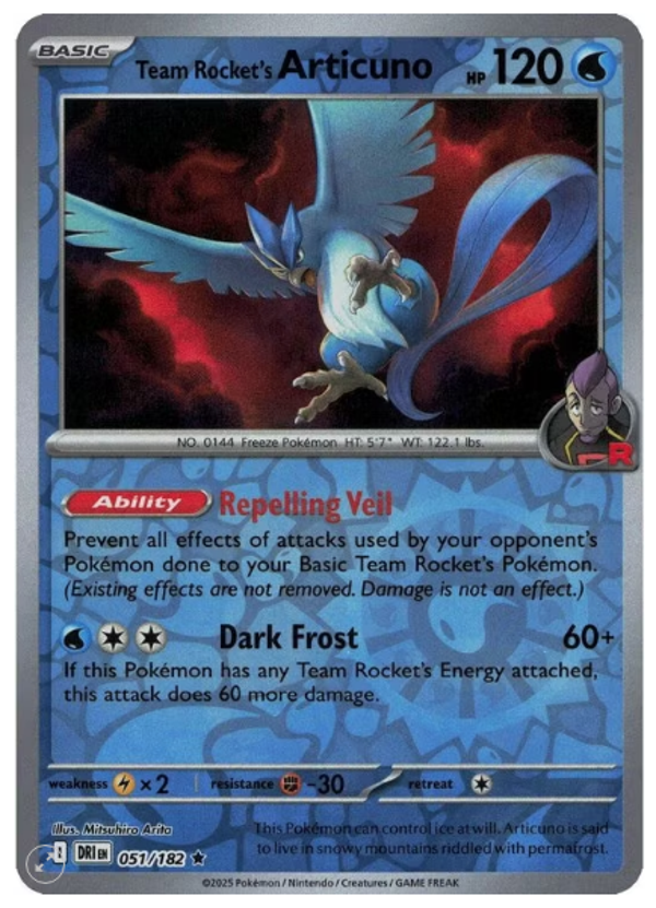 Team Rocket’s Articuno – 051/182 – Reverse