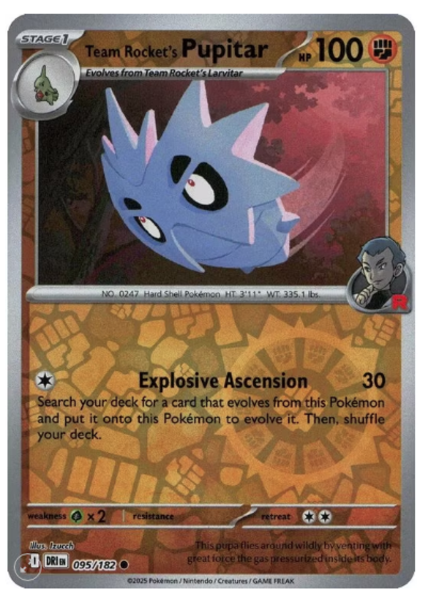 Team Rocket’s Pupitar – 095/182 – Reverse