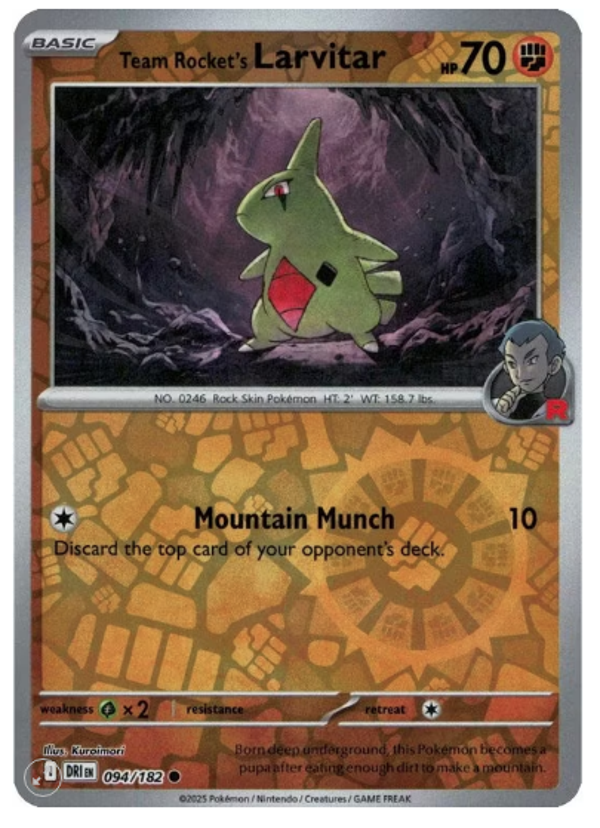 Team Rocket’s Larvitar – 094/182 – Reverse