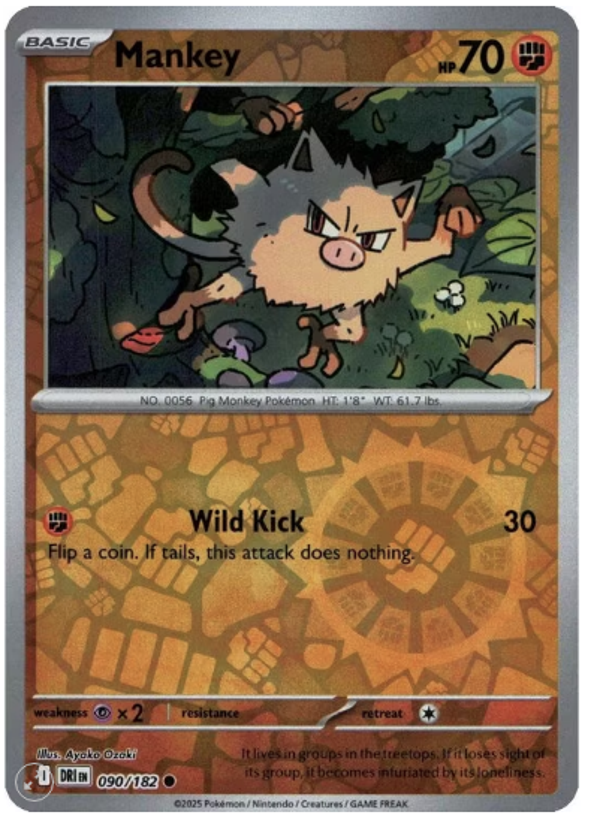 Mankey – 090/182 – Reverse