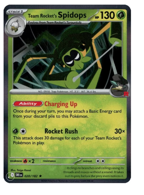 Team Rocket’s Spidops – 020/182 (Holo)