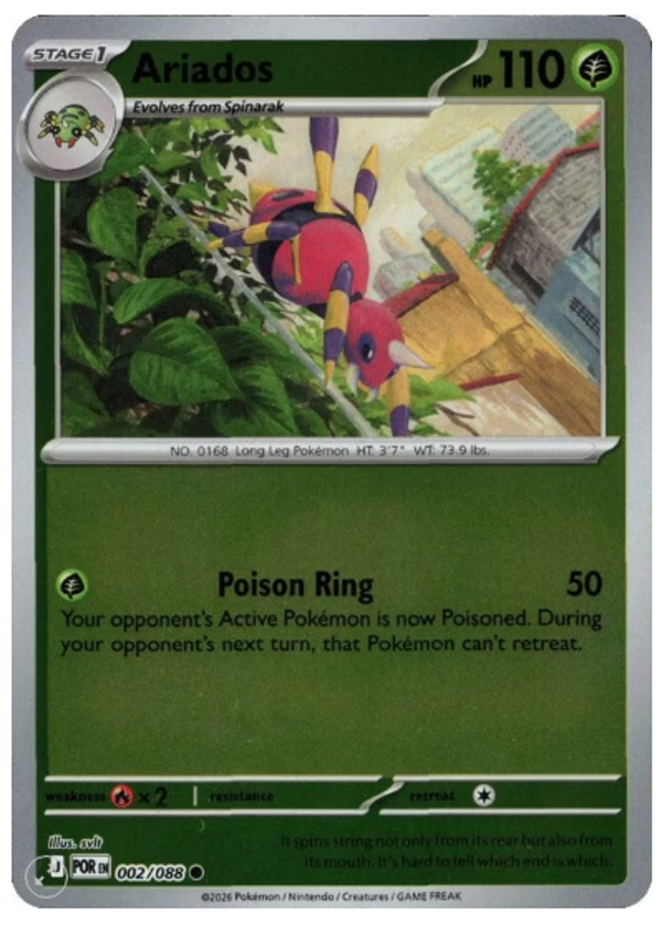 Ariados – 002/088 – Reverse