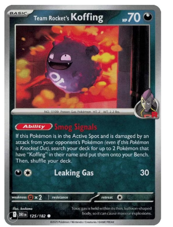 Team Rocket’s Koffing – 125/182