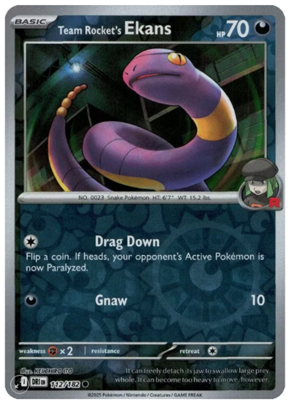 Team Rocket’s Ekans – 112/182 – Reverse