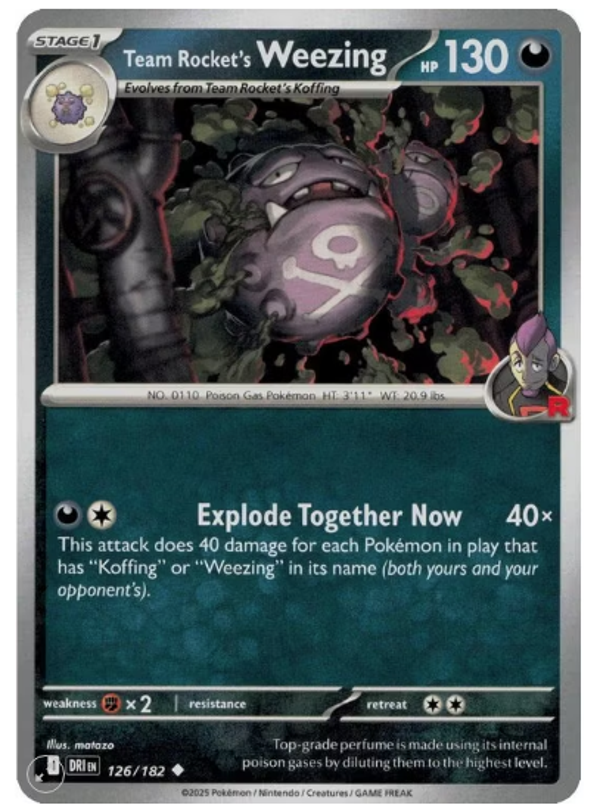 Team Rocket’s Weezing – 126/182