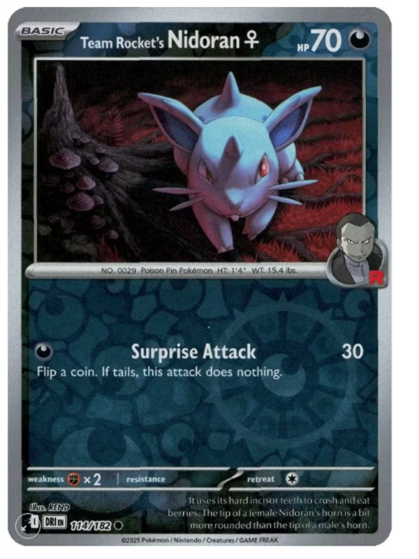 Team Rocket’s Nidoran &femmale; – 114/182 – Reverse