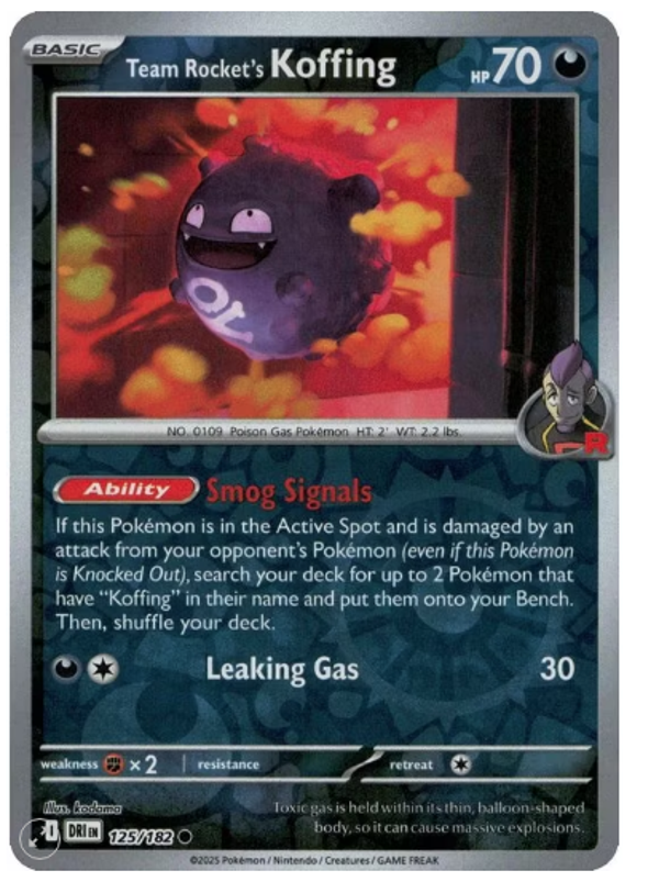Team Rocket’s Koffing – 125/182 – Reverse