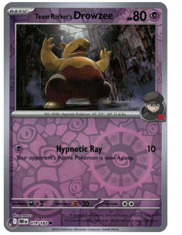 Team Rocket’s Drowzee – 079/182 – Reverse