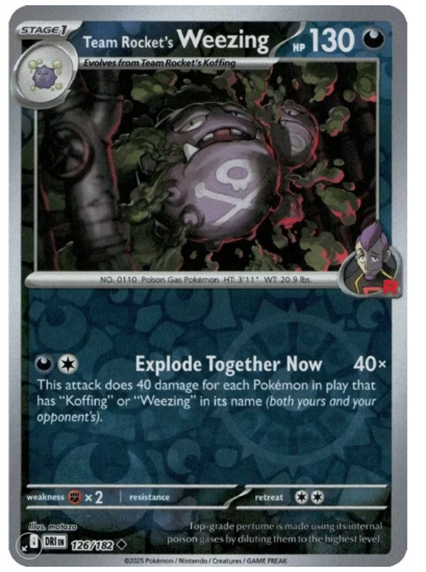 Team Rocket’s Weezing – 126/182 – Reverse