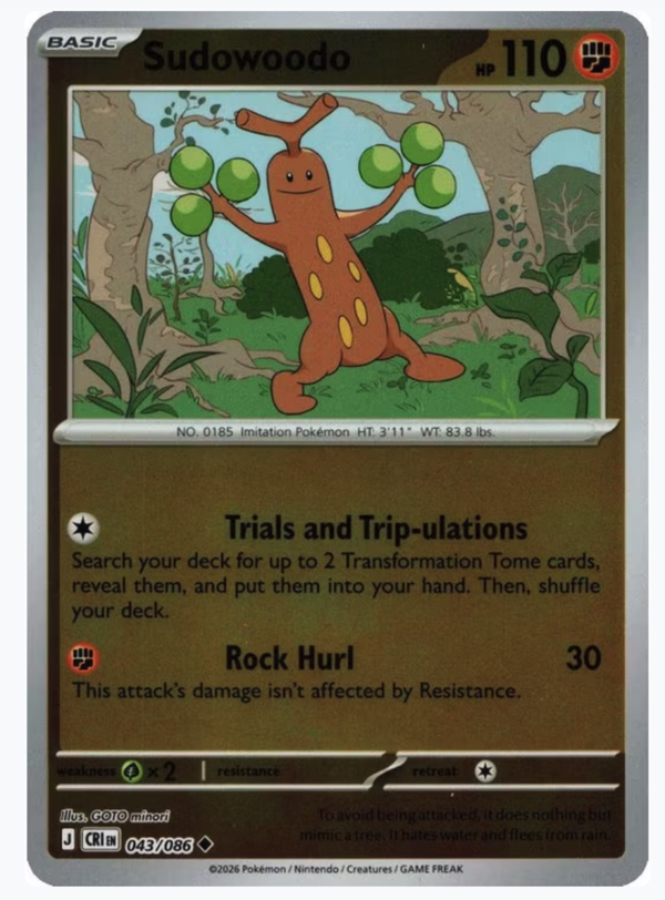 Sudowoodo – CRI 043/086 – Reverse