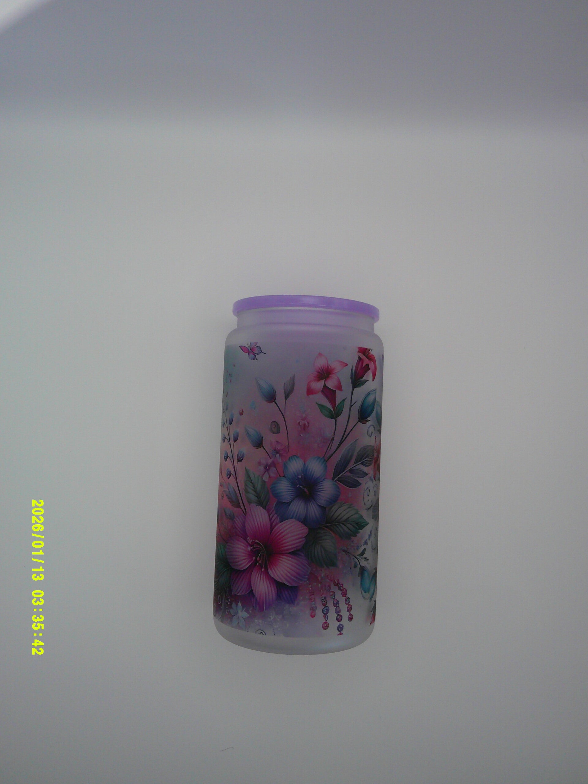 16 oz FROSTED GLASS JAR