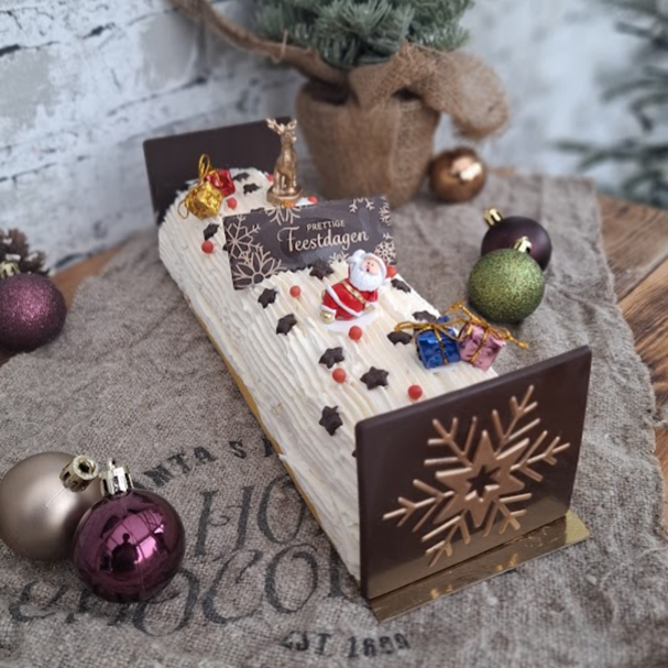 Kerstbûche met swiss meringue botercrème